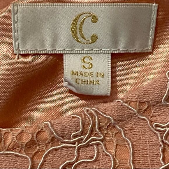 C Pink Girly Girl Sweet Lace Sheath Cocktail Mini Dress Women's Size Small - Picture 8 of 15